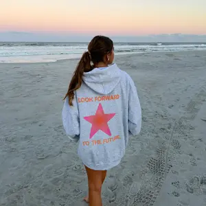 LOOK FORWARD TO THE FUTURE Hoodie - Gildan Brand Women's Top, Cotton/Polyester Blend, Soft & Cozy, Screen Printed Design, Oversized Fit - Jewels Kennedy Designs