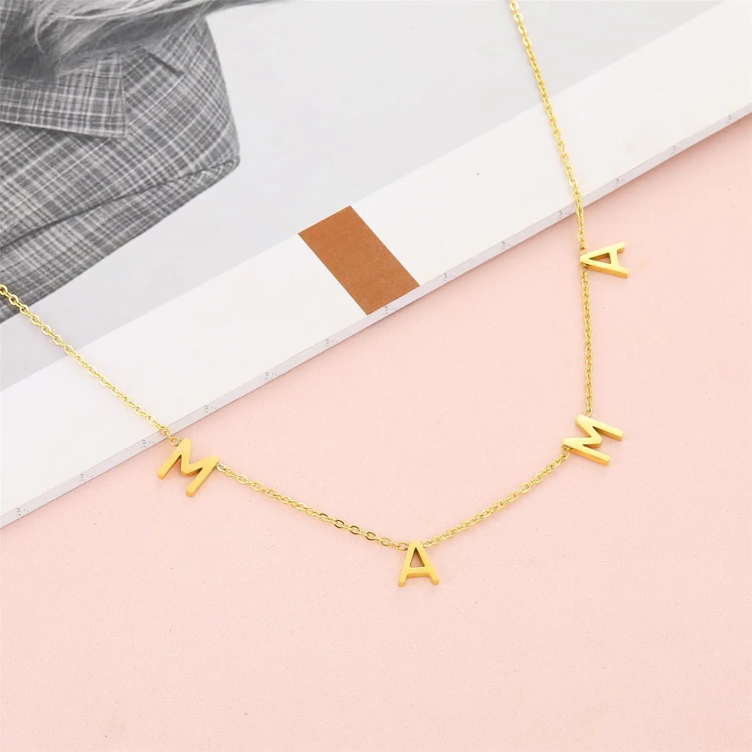 Mama Necklaces For Women, Gold Plated Momma Mom Necklace, Pregnant Pregnancy Gifts For Expecting Mom, First Time New Mom Gifts, Mommy Mama To Be Gifts,Postpartum Gifts For Mom After Giving Birth