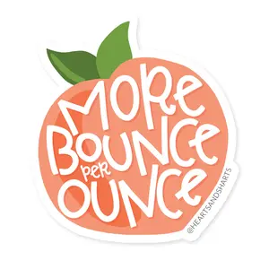 BOUNCY PEACH ILLUSTRATED 3X3 VINYL STICKER