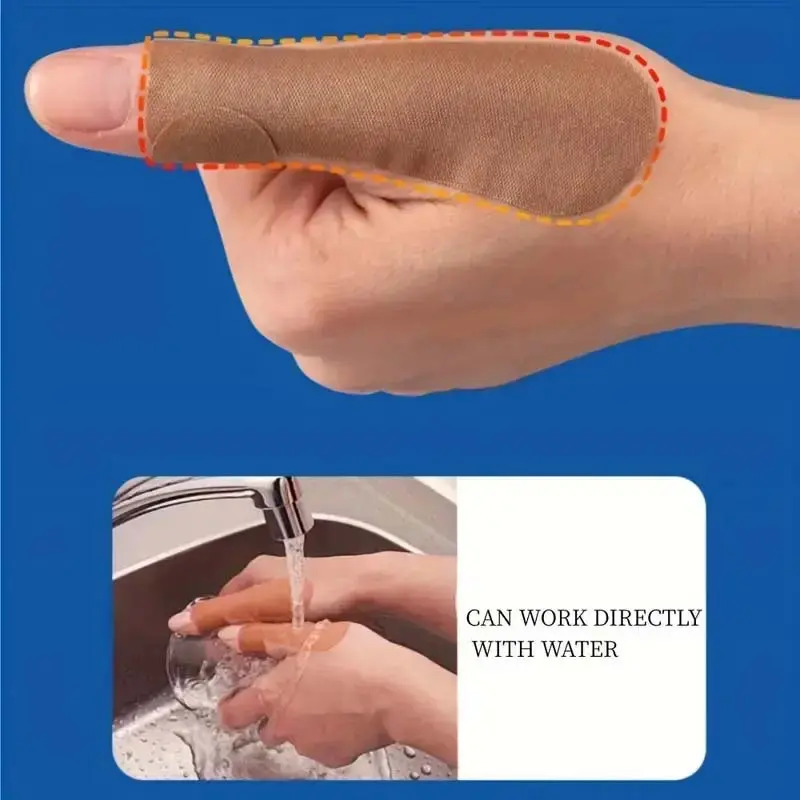 25 pairs Thumb Joint Patch, Stretchy Athletic Tape For Thumbs Fingers & Toes Protection, Self-Adhesive Tendon Sheath Patch, For Basketball, Volleyball, Tennis Finger Support
