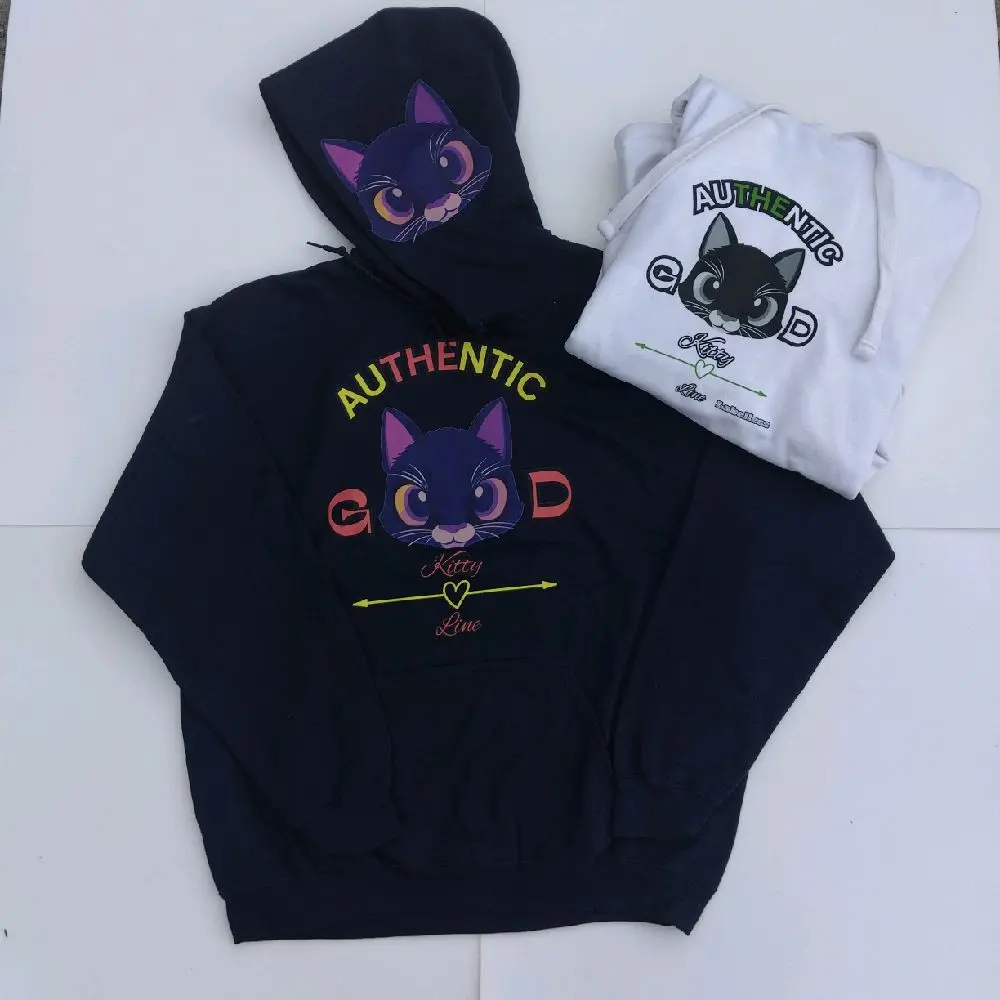 Authentic Good Kitty Hoodie Womenswear Long Sleeve Tops