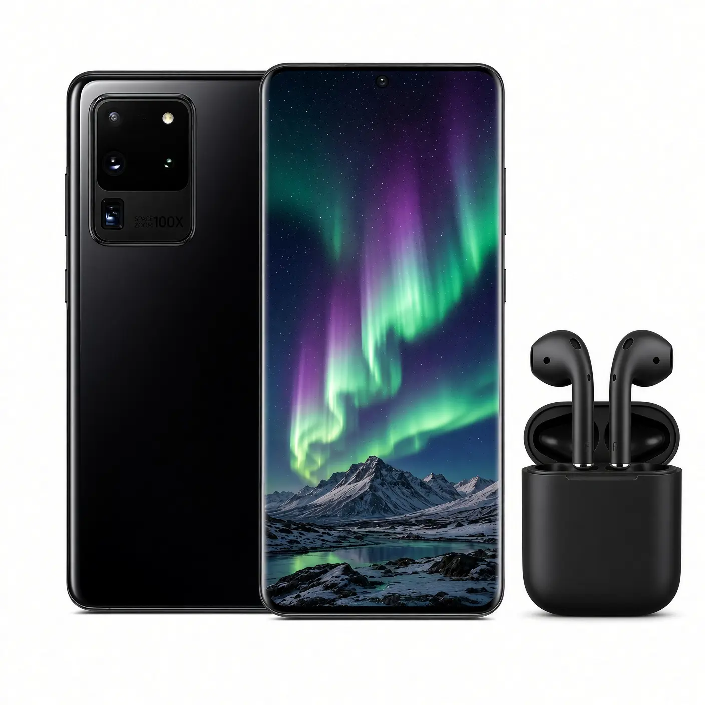 Refurbished Samsung Galaxy S20 Ultra 5G G988U (Fully Unlocked) Excellent Condition with Wireless Earbuds & 1 Year Warranty
