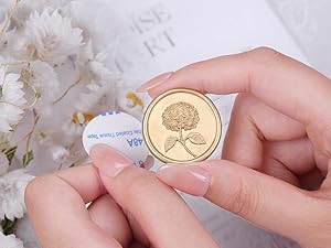 3D Hydrangea Floral Wax Seal Stickers 50 Pieces Self Adhesive Envelope Seals for Invitations Christmas Gift Wrapping Light Blue