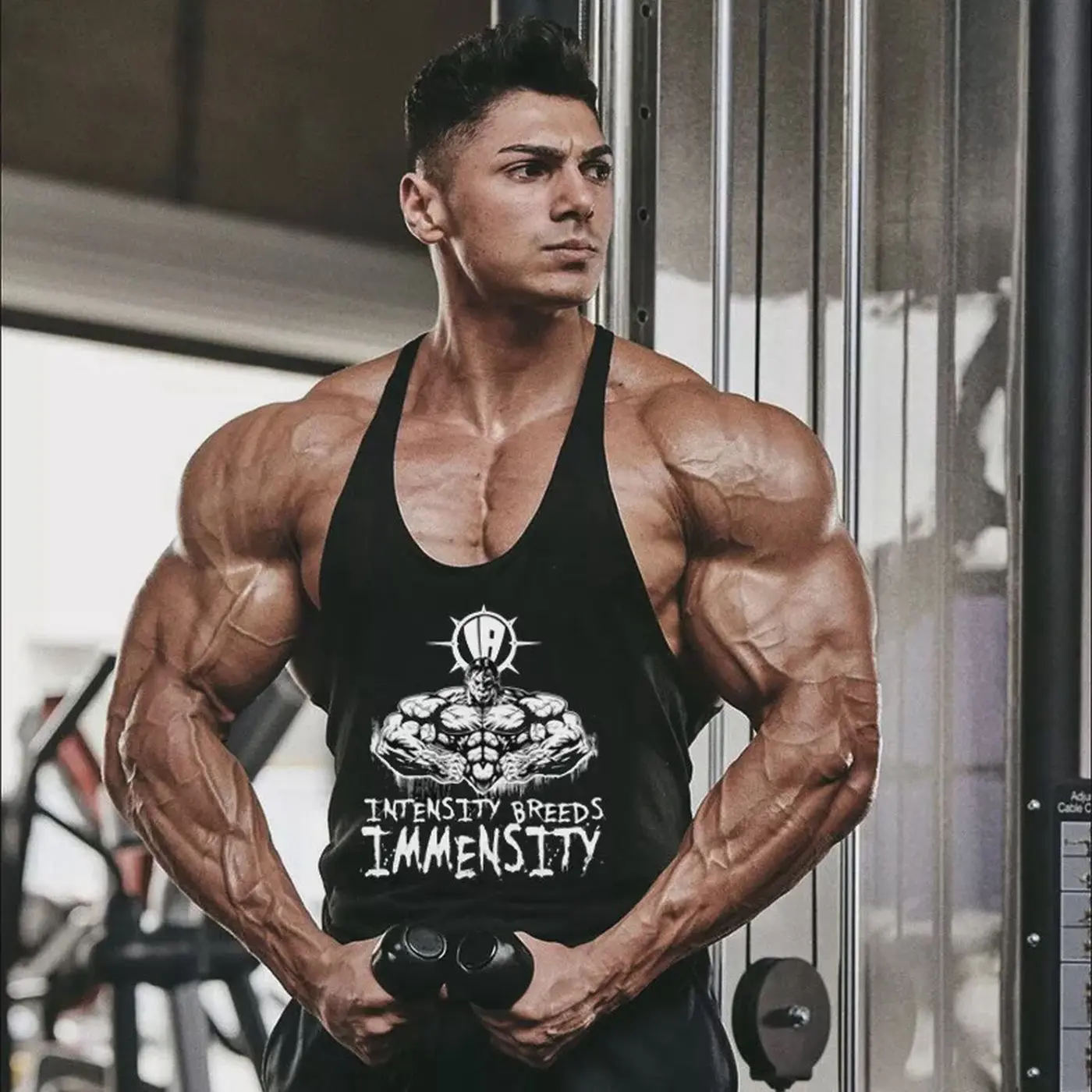 Men's Athletic Stringer Gym Muscle Workout Racerback Fitness Sleeveless Tank Top