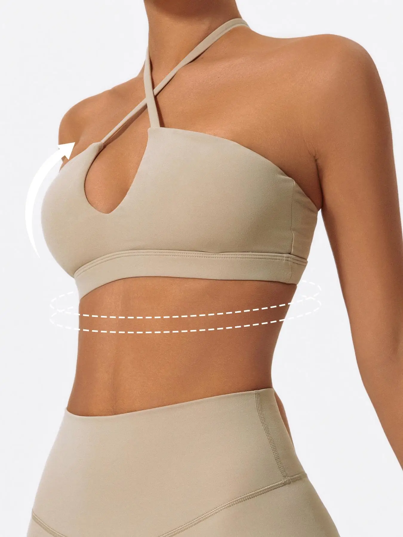 Women's Solid Color Criss Cross Sports Bra, High Stretch Breathable Comfortable Quick Drying Adjustable Spaghetti Strap Backless Wireless Sports Bra,