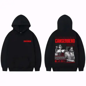 Canserbero Album Tour 2 Sided Graphic Hoodie Casual Street Style Fleece Fabric Pullover Hooded Sweatshirt Tops Trendy for Women for Men