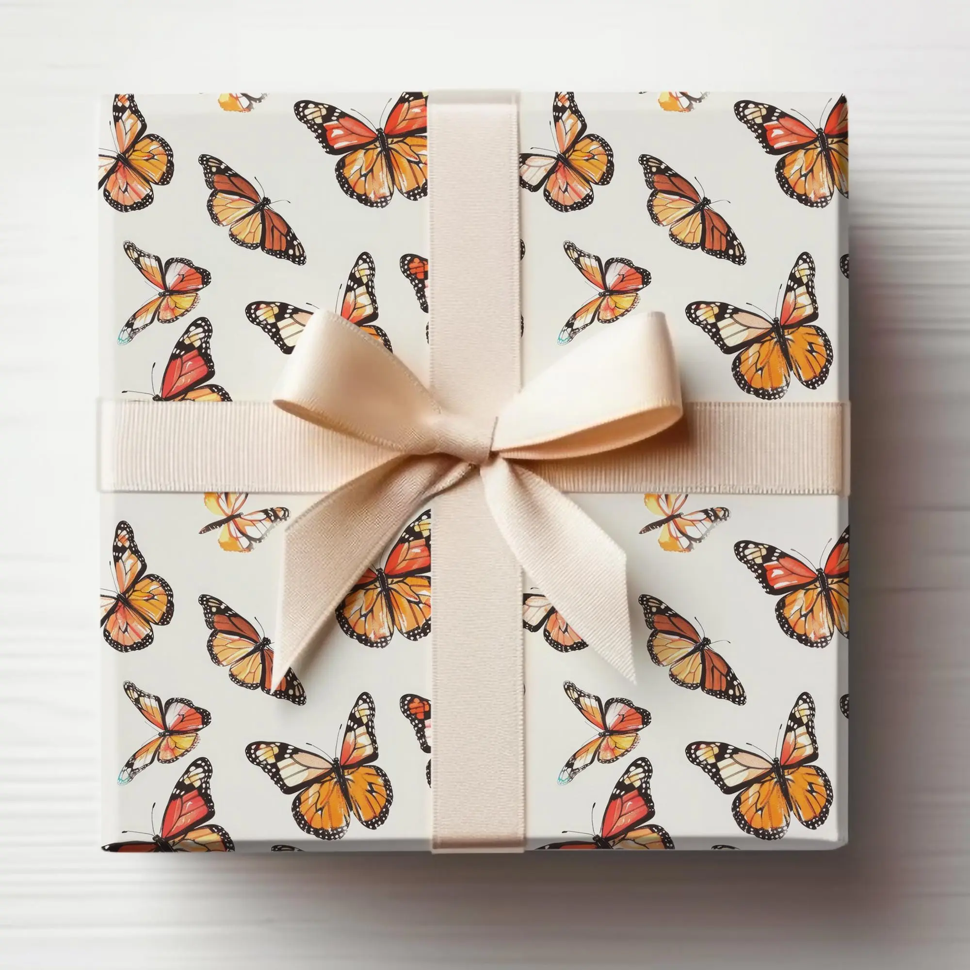 Monarch Butterfly Wrapping Paper Roll Butterflies Gift Wrapping Butterfly Baby Shower Gift Wrap Roll