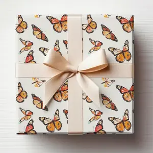 Monarch Butterfly Wrapping Paper Roll Butterflies Gift Wrapping Butterfly Baby Shower Gift Wrap Roll