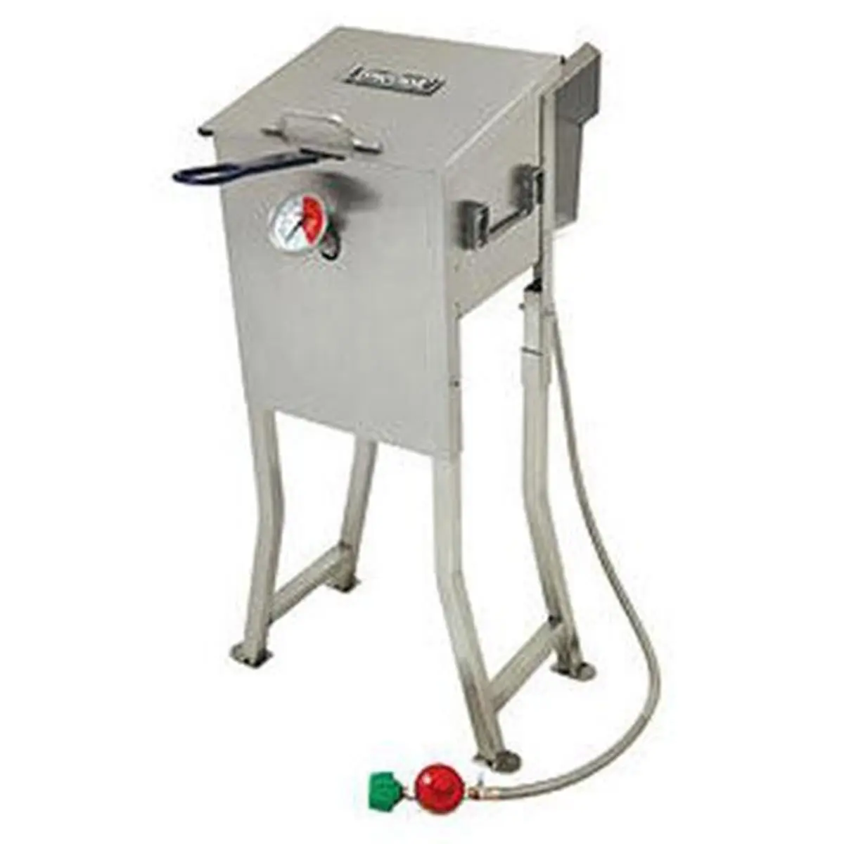 212 MAIN 2.5 Gal Bayou Free-Standing Deep Fryer - Barbour International 700-7252.5 Model Kitchen Appliance with Stainless Steel Basket, Thermometer, Stainless Steel Fryer, Kitchen Appliances