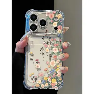 Daisy Flower Transparent Anti-Fall Phone Case, Minimalist Spring Style Phone Case, Suitable For Daily Use, Compatible With IPhone 15/15 Pro/15 Plus/15 Pro Max/16 Pro Max/17/17 Pro/17 Pro Max/12/13/13 Pro/13 Pro Max/14/14 Plus/14 Pro Max/11 Soft Case