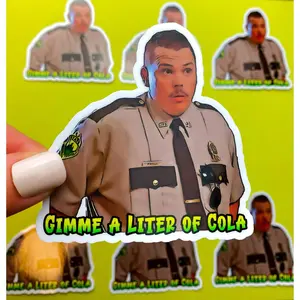 Super Troopers Farva Sticker Liter of Cola | Officially Licensed Super Troopers | Funny Highway Patrol Police Officer Sticker Police Humor