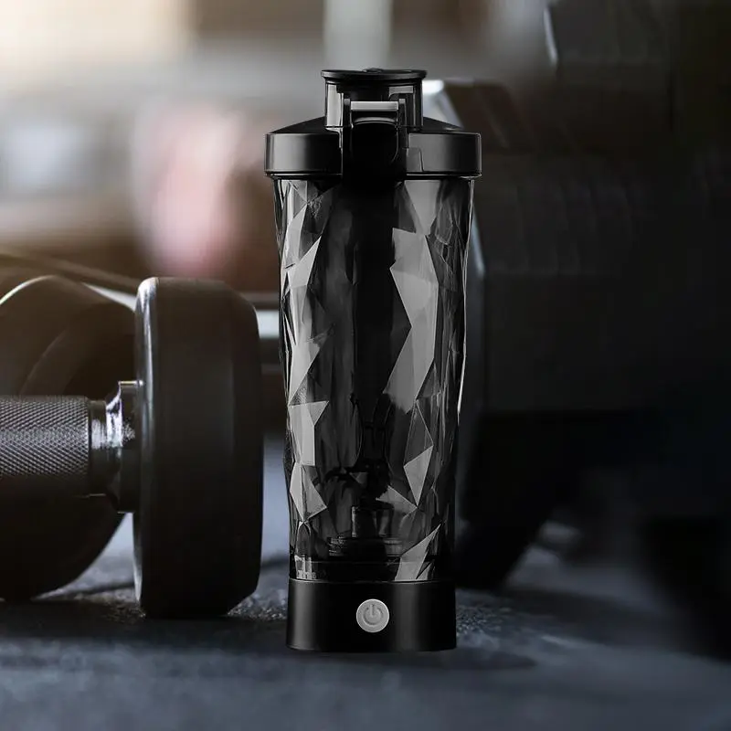 Electric Protein Shaker Bottle, 1 Count USB Rechargeable Shaker Cup with Lid & Handle, Portable Mixer Cup for Protein Shakes, Drinkware for Home Kitchen, Cordless Kitchen Mixer, Handheld Beverage Mixer, Beverage Mixer, Whisk Drink Mixer
