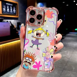 Colorful Cheerful Print Transparent TPU Protective Cellphone Casing, Shockproof Drop-Proof Soft Back Accessory for iPhone 16,15,14,13,12,11,Pro Max,X,XR,XS Max,8,7 Plus - Multi-Model Phone Accessories Cover,summerwins summerwins