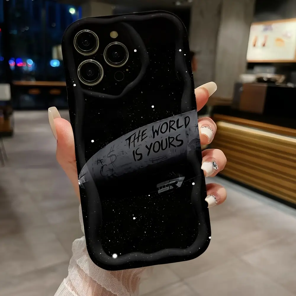 "The World Is Yours" Soft TPU Back Cellphone Casing - Handheld Devices Accessories, Drop-Protective Cover Compatible with iPhone 17,16E,16,15,14,13,12,11 Mini/Pro/Max,Air,X,XR,XS Max,8,7 Plus