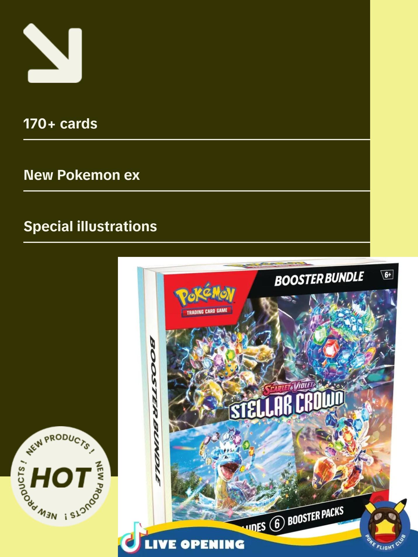 Pokemon English SV07 Stellar Crown Booster CARDS LIVE OPENING