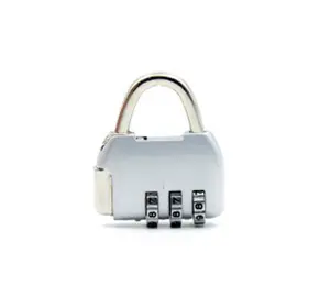 FixtureDisplays® 10PK 3 Digit Combination Security Code Padlock for Travel Luggage Suitcase, School, Gym Locker, Sports Locker 15626-SILVER-10PK