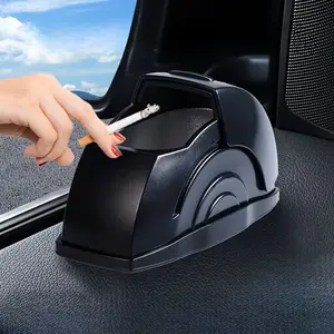 Windproof Car Ashtray Set, Anti-Drip Design, Stylish Metal Finish, Universal Fit for All Cars, Home/office Use, Durable Smoking Accessory