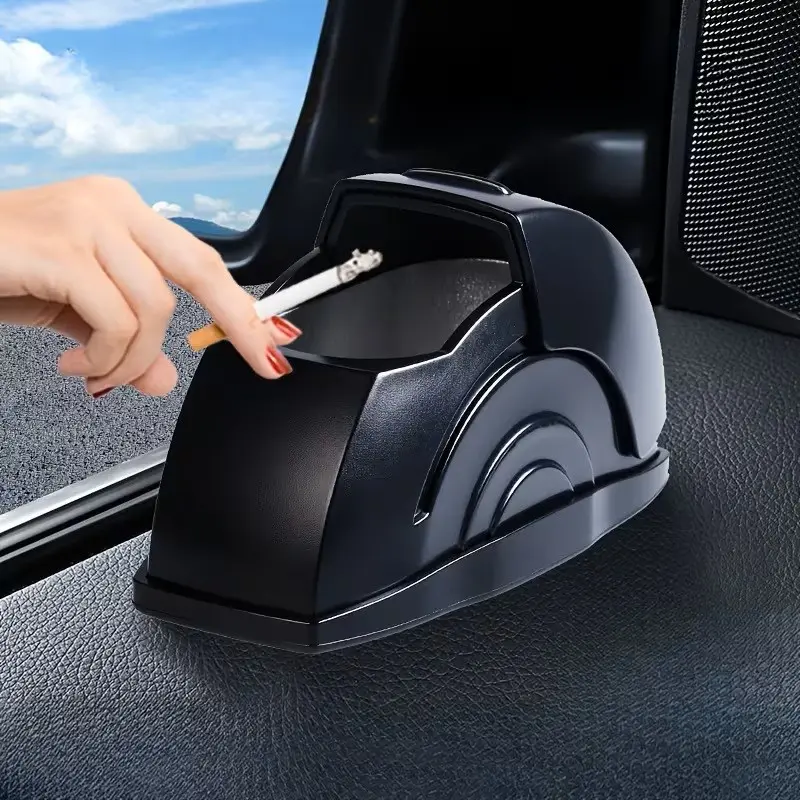 Windproof Car Ashtray Set, Anti-Drip Design, Stylish Metal Finish, Universal Fit for All Cars, Home/office Use, Durable Smoking Accessory, Car Accessories