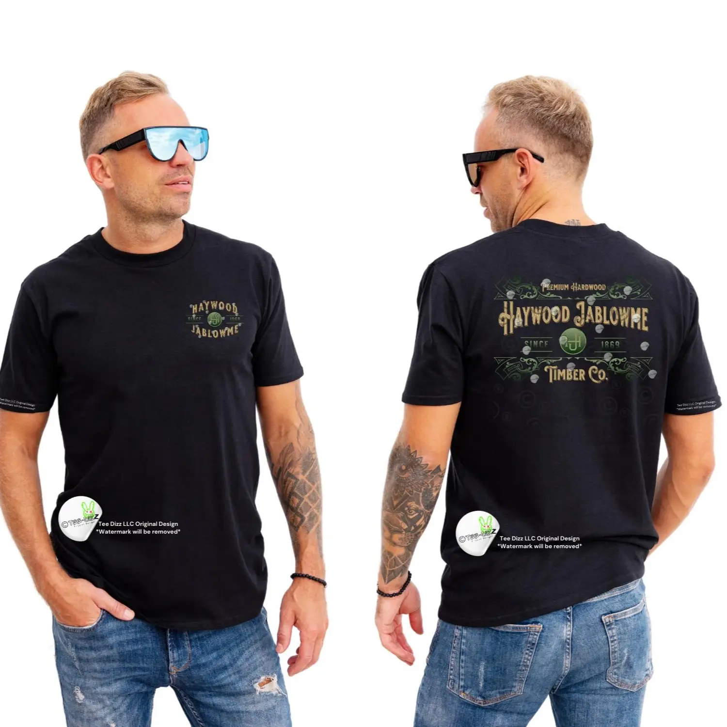 Haywood Jablowme Timber Co. - Funny men's t-shirt - Menswear Top Print Tshirt Casual Shortsleeve Crewneck