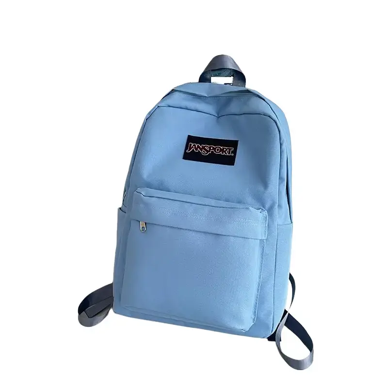 JanSport Jessber Classic Sports Backpack, Polyester, Unisex Couples Style, White/Dark Red