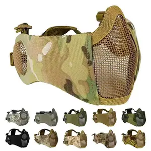 Iron mesh steel wire mask Outdoor field iron mesh mask, half-face steel wire mesh real CS protective mask