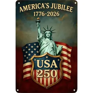 Celebrate Two Hundred Fifty Years of Liberty with Revolutionary Leaders and Flags Patriotic Wall Art for Study or Living Room 2D Flat Decor