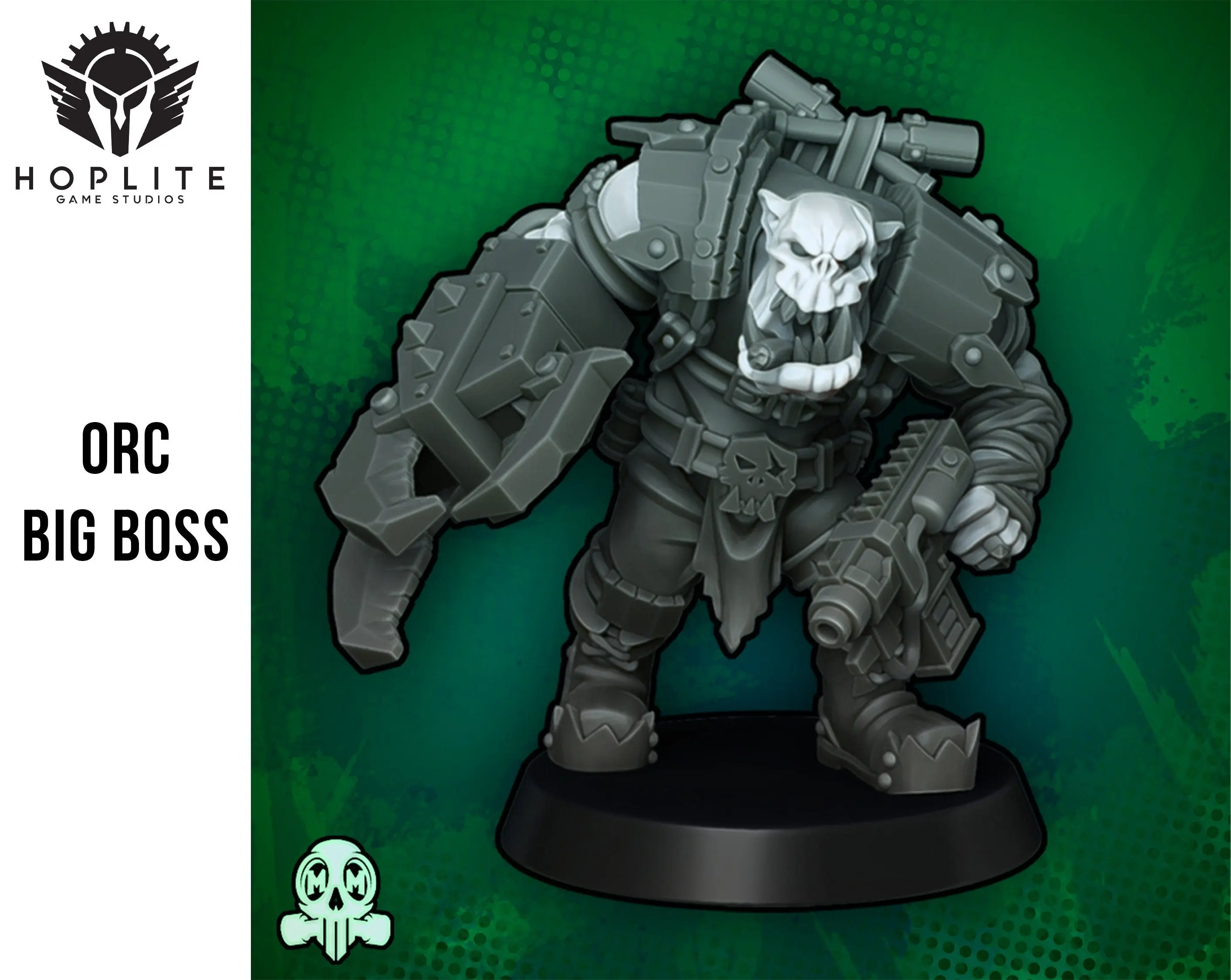 Orc Brutal Big Boss with Claw | Space Orcs | Greenskin Orks |Malicious Miniatures