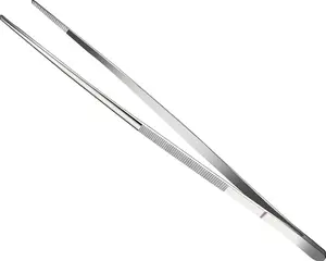 Reptile Feeding Tongs 12" Stainless Steel Straight Tweezers for Aquarium Terrarium Care