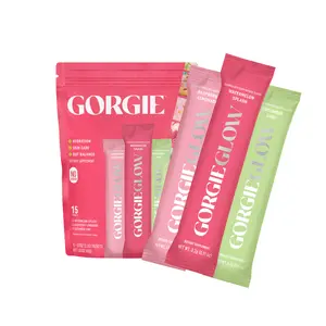 GORGIE Glow Variety Pack 15 Sticks, Electrolyte Powder Healthy Drink Mix, w/Hyaluronic Acid, Aquamin, Vitamin C & D, Probiotics, No Sugar, Antioxidants for Hydration, Skin Care, and Gut