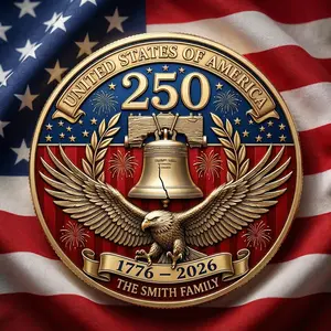 250TH Anniversary U.S.A. Commemorative Challenge Hobo Nickel Coin,250th Anniversary Challenge Coin Commemorative Collectible, 1776-2026 Gift