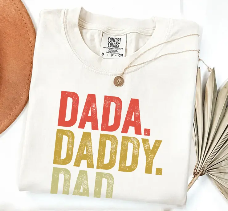 Comfort Colors Dada Daddy Dad Bruh Shirt, Funny Fatherhood Graphic Tee, First Fathers Day Gift for New Dad and Husband