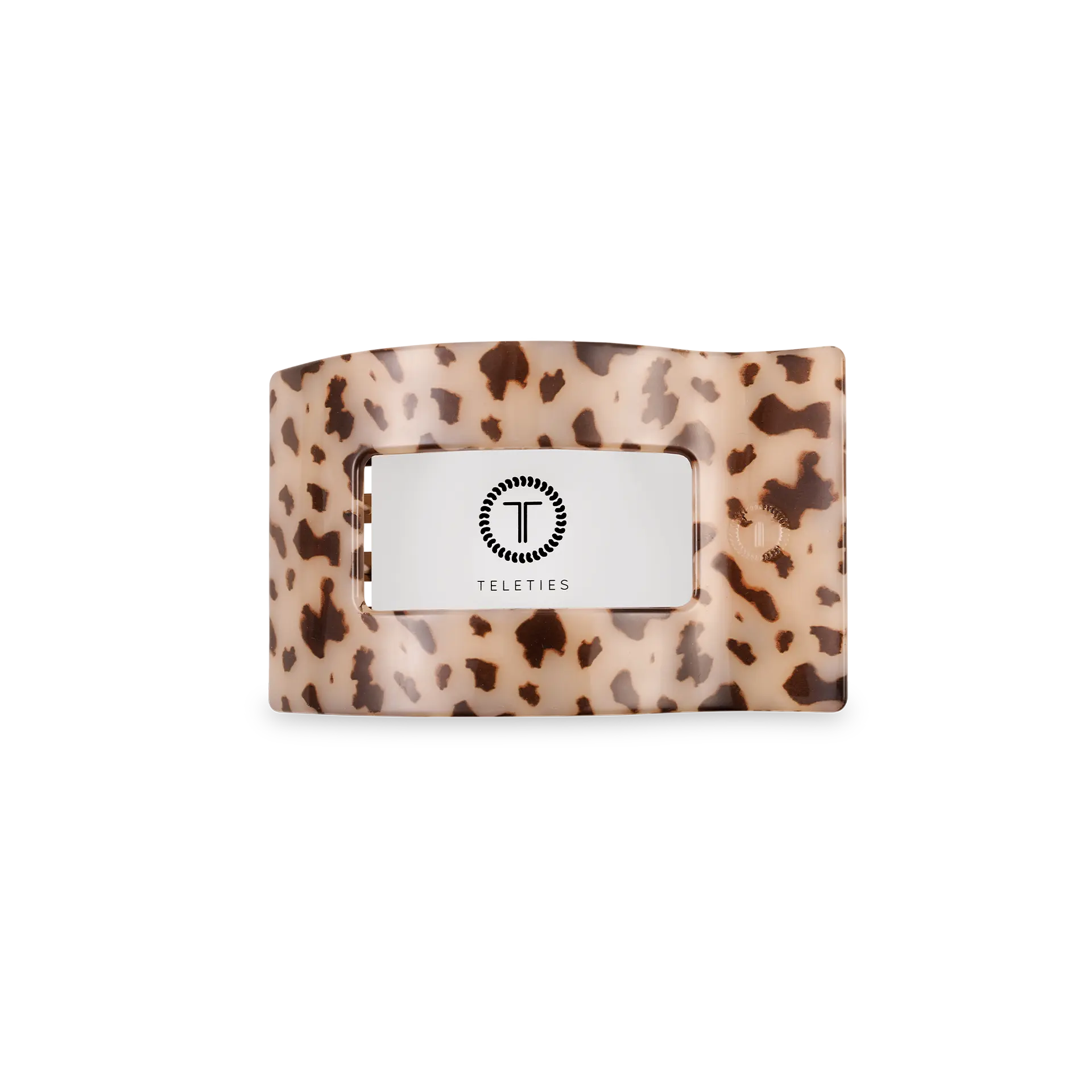 TELETIES - Blonde Tortoise Small Flat Rectangle Hair Clip - Lay Flat, Strong Grip, Nearly Unbreakable