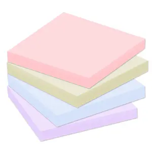 4 Pads Sticky Note, 3x3 Inch 50 Sheets Per Pad Message Paper, Morandi Color Self  Stick Notepaper For Student