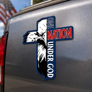 One Nation Under God American Eagle Patriotic Car Magnet