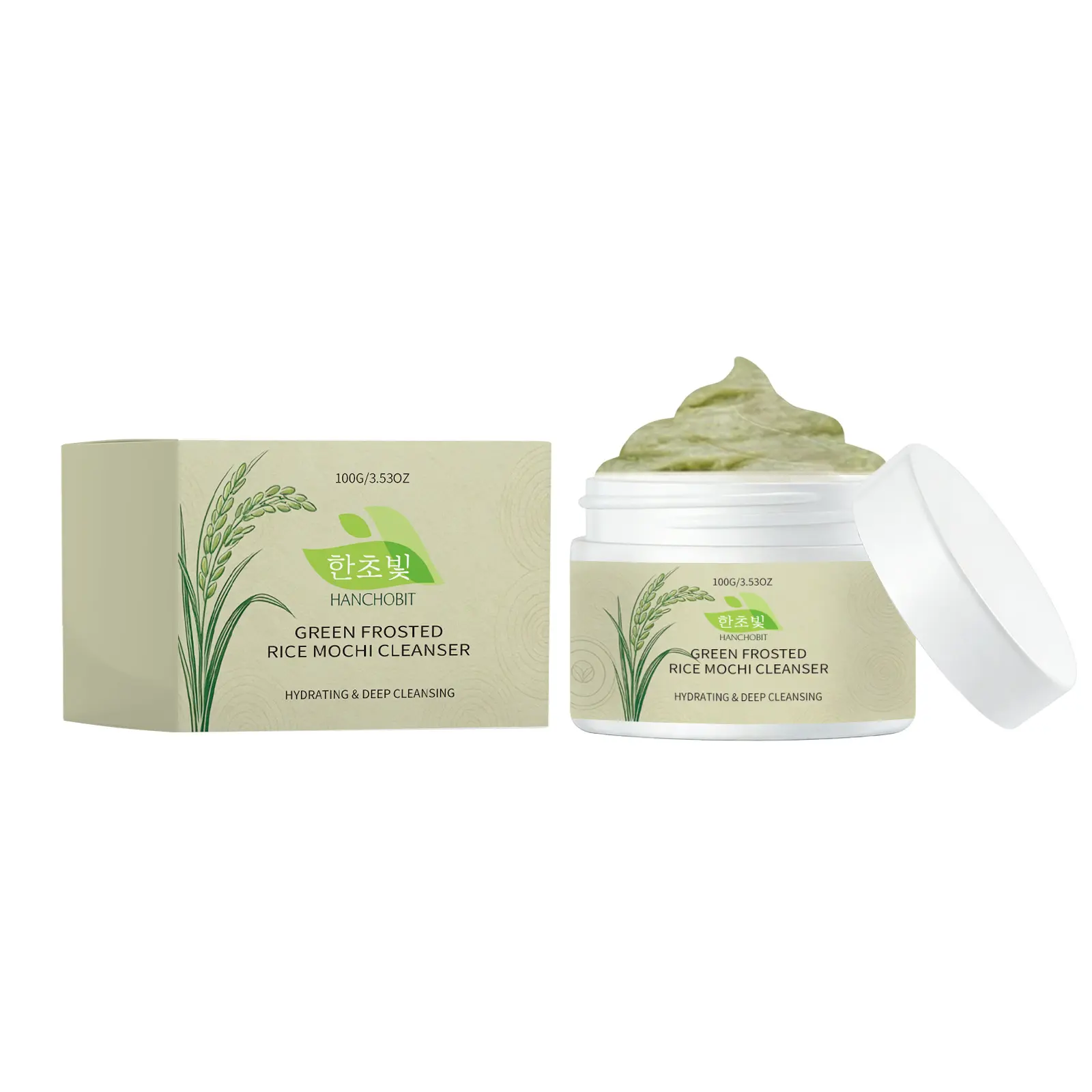 HANCHOBIT Moisturizing Exfoliating Facial Cleanser - Gently Cleanses Facial Oil, Delivers Smooth, Refreshing, Lightweight Skin Feel (Beauty & Personal Care, Skincare Face Scrub)