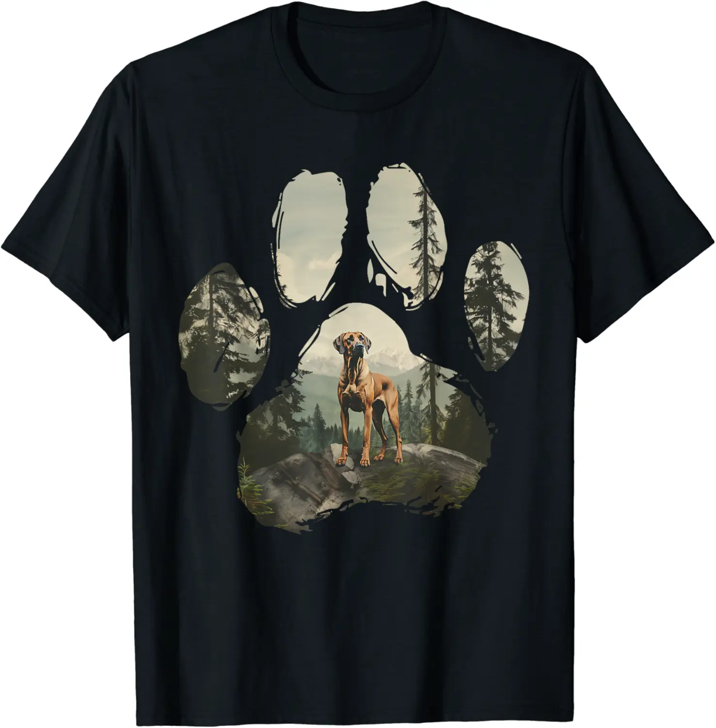 Rhodesian Ridgeback Mountain Paw Design Dog Mom Dad T-Shirt - Farhadheid Shop 57B0CTTXNKPY