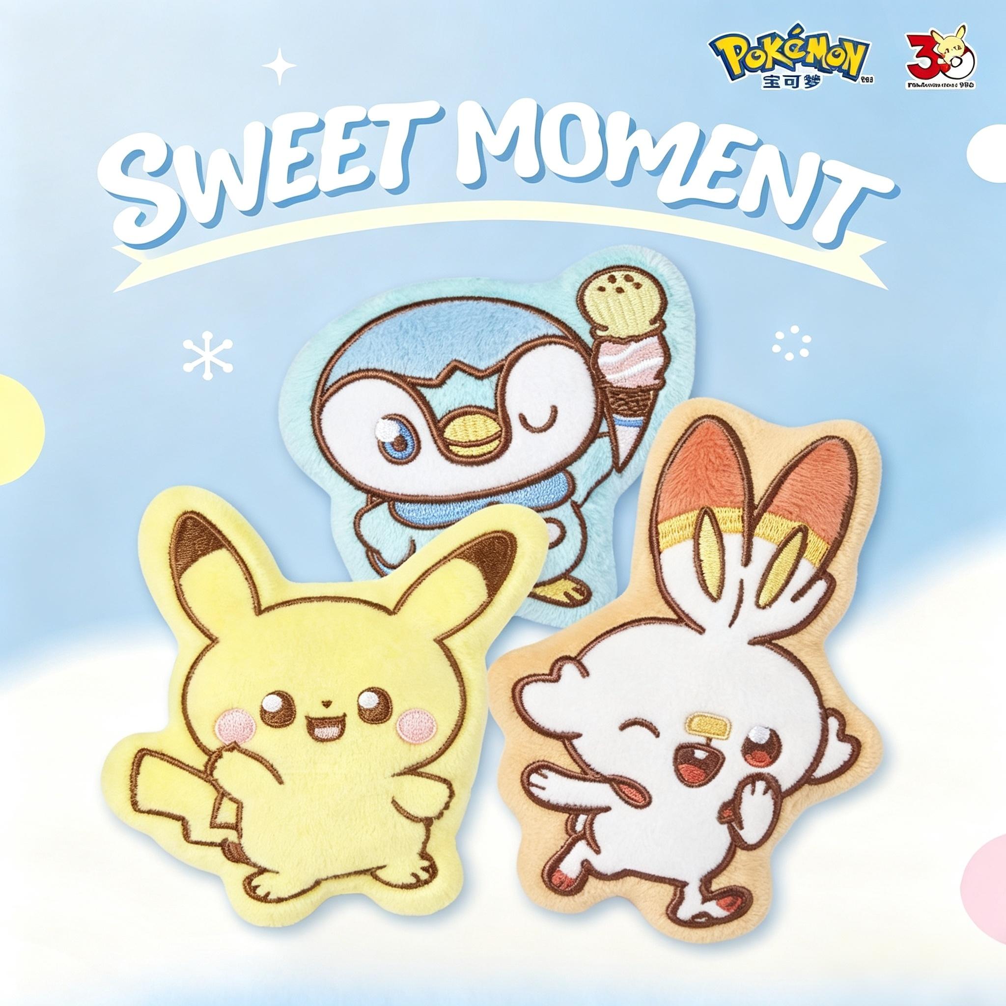 Pokémon Peaceful Encounter Sweet Moment Magnetic Plush Blind Box Embroidered Pokémon Magnet Dolls Soft Fluffy Fridge Ornaments Cute Surprise Collectible Gift For Pokémon Fans And Teenagers