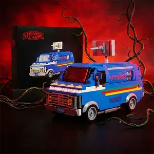 Upside Down 80s Strange TV Sci-Fi Vehicle Building Blocks Assembling Toys Car Retro Van Mystery Town Bricks Model Set Gifts for Adult Kids