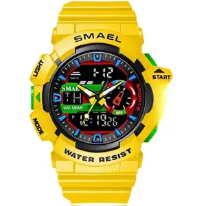 Men's Large Face Outdoor Sports Watches Military S-Shock Watch Waterproof, Backlight, Alarm, Stopwatch Features - Rugged Wristwatch for Training, Hiking, and Adventure
