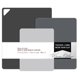 BPA-Free Flexible Plastic Cutting Board Mats - Non-Slip, Thin & Lightweight for Chopping, Available in Multiple Sizes - Kitchen