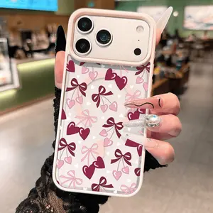 Creative Cherry Tpu Shockproof Phone Case, Magnetic Charging, Thick Anti-Drop Cover for iPhone 11-16 Pro Max, 6-8 Series