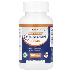 Vitamatic Melatonin, Berry, 10 mg, 365 Fast Dissolve Tablets