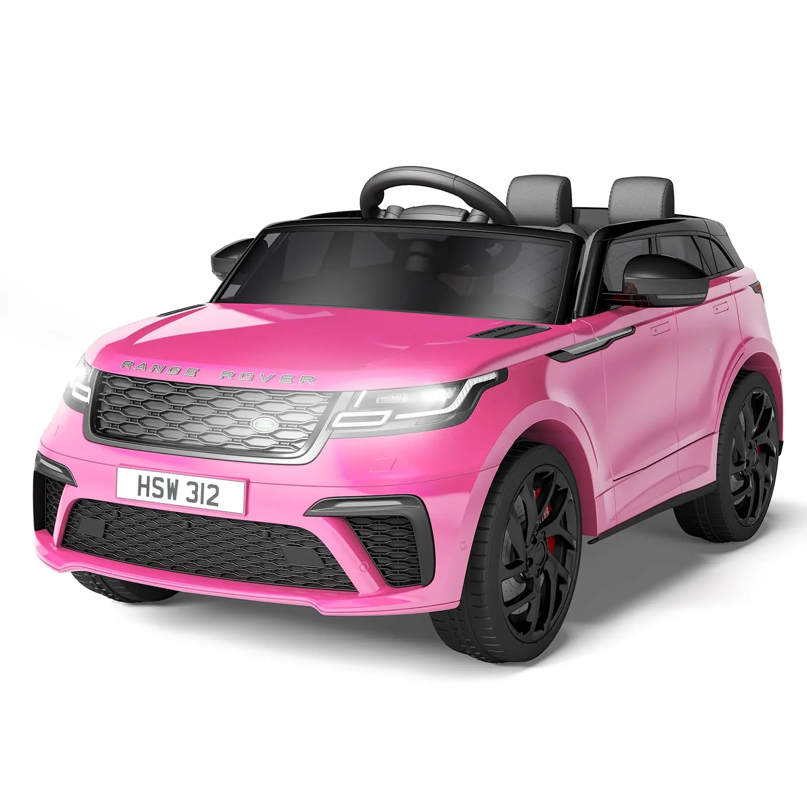 GARVEE 12V Kids' Electric Ride-on Car with Ride on Wheels - Remote & Dual Controls, Bluetooth, LED Lights, Soft Start, Swing Mode, Safety Belt, ASTM Certified, Realistic Driving Experience, Indoor/Outdoor Play Toy Gift
