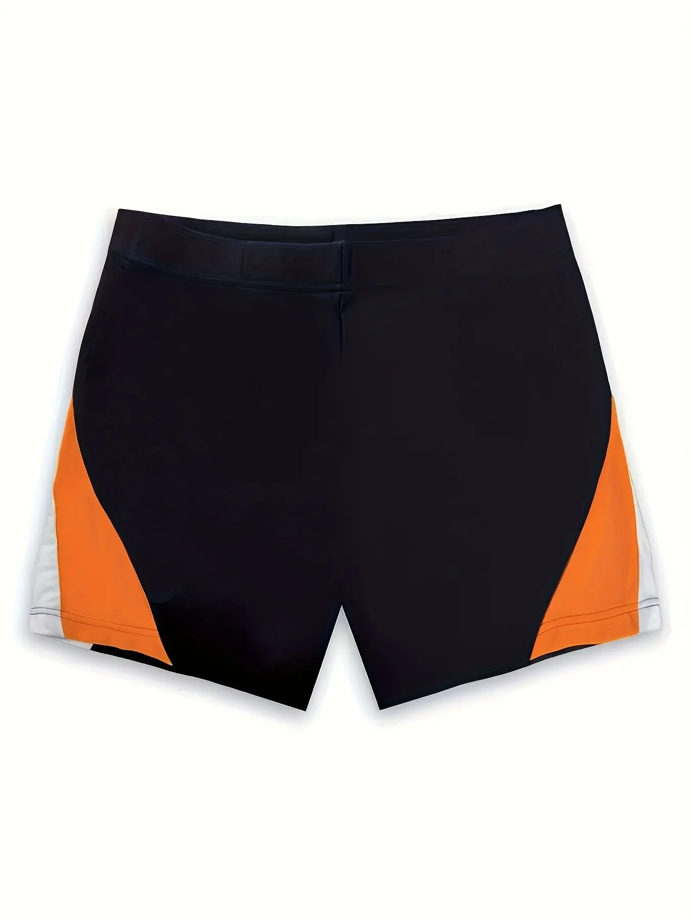 Men's Color-Block Splice Sports Slim-Fit Casual Square-Leg Racing Swim Trunks Swimming Shorts