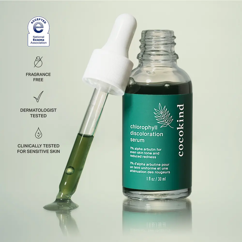 [cocokind] Chlorophyll Discoloration Serum | Post-Blemish Marks & Reduce Redness | Sensitive Skin-Friendly