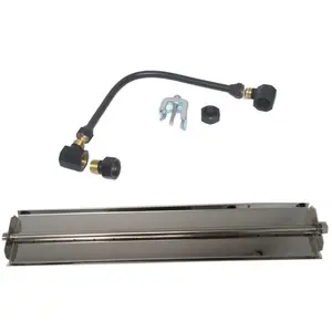 212 MAIN 30 in. 304 Stainless Steel Linear Burner Pan Kit, Natural Gas with Flexible Line, for Patio Fire Pit, Fireplace Use