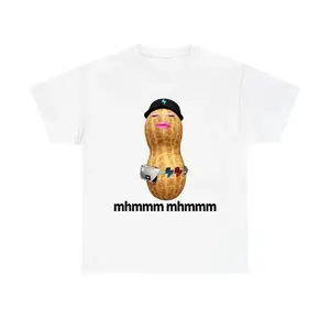 Humorous Burnt Peanut Bungulator Goop Goop Cotton T Shirt Mhmmm Design