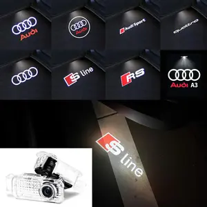 2PCS Car Door Welcome Lights Auto Accessories Laser LED Logo Projector For Audi Sline A7 A6 A5 A4 A3 A1 A8 TT Q3 Q5 Q7 S3 S4 S5