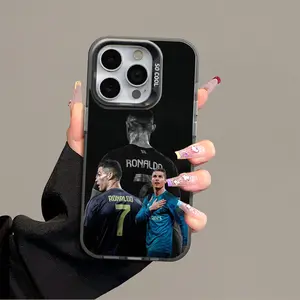 IPhone 17 Promax Ronaldo Phone Case Anti Drop Protective Case Suitable for Iphone 16 ProMax 15 14 13 12 11 XS Air Plus Acrylic Case Football