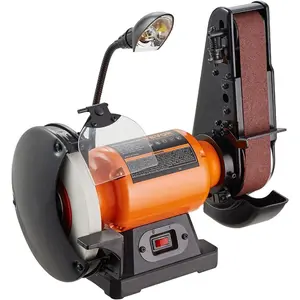 VEVOR 2IN1 2 Belt Grinder for Knife Making, 6 Belt Sander, 3450RPM Belt and Disc Bench Sander 90 Belt Holder with Sturdy Base and LED Working LampVEVOR Super Brand Day